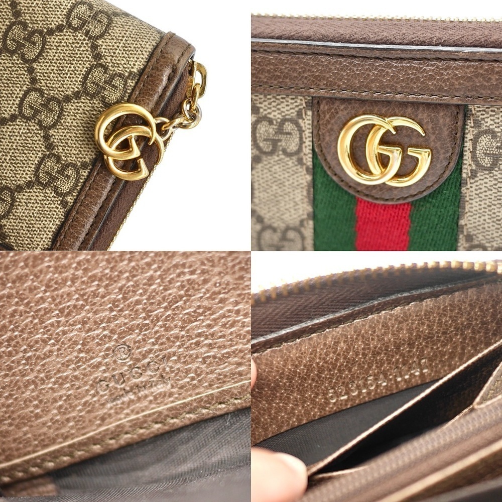 🍓GUCCI Ophidia Sherryline Wallet Brown - Picture 7 of 11